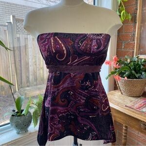 Milk Couture Y2K Strapless Pretty Purple Summer Top Tie in the Back